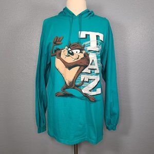 Vintage 90s Tasmanian "Taz" Devil Hooded Shirt Top